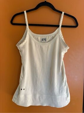 Converse Women's Cream Ribbed Slim Tank
